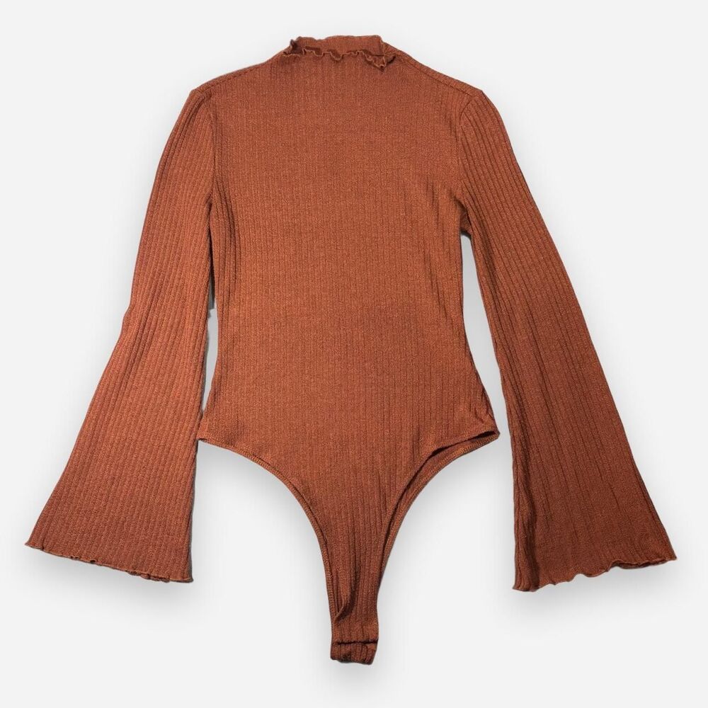 Shein Women's Orange and Brown Bodysuit